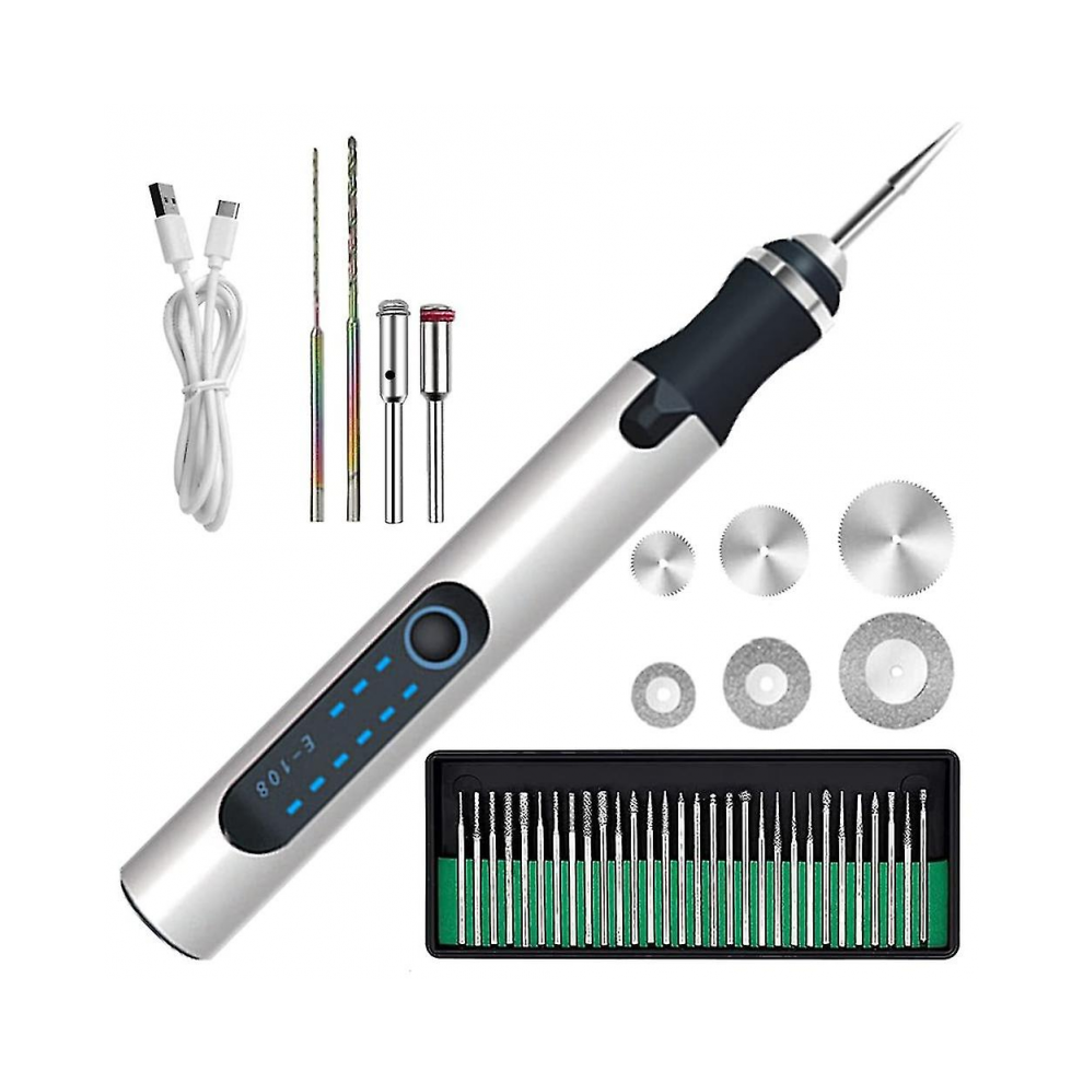 Electric Engraving Pen Cordless Mini Carving Pen 300Mah Rechargeable-Subaoe 9055112669295