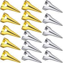 16 Pieces Hair Parting And Selecting Tools, 8pcs Silver Retro Nail Finger Cosplay And 8pcs Gold Metal Hair Parting Rings ,parting Comb For
