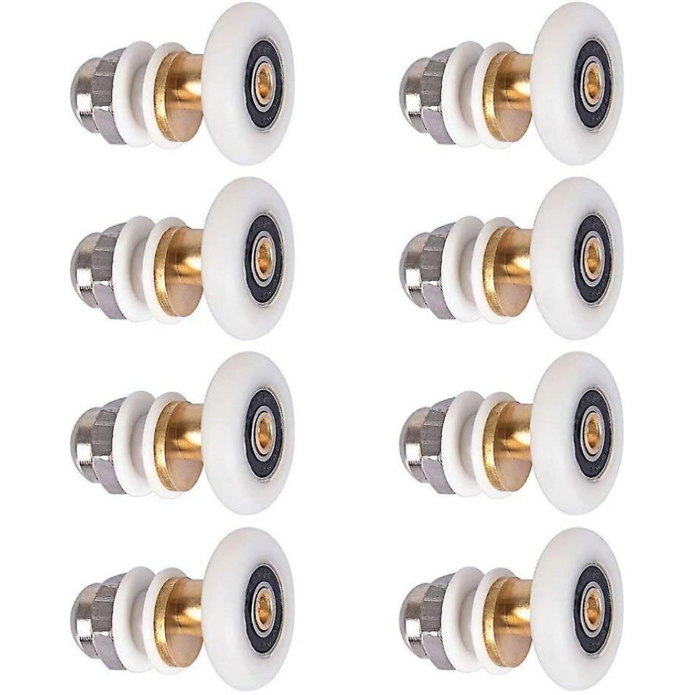 8Pcs Shower Door - Roller Caster Wheel For Shower Door Sliding Rollers Door Roller Replacement Wheel 25Mm 9055112670505