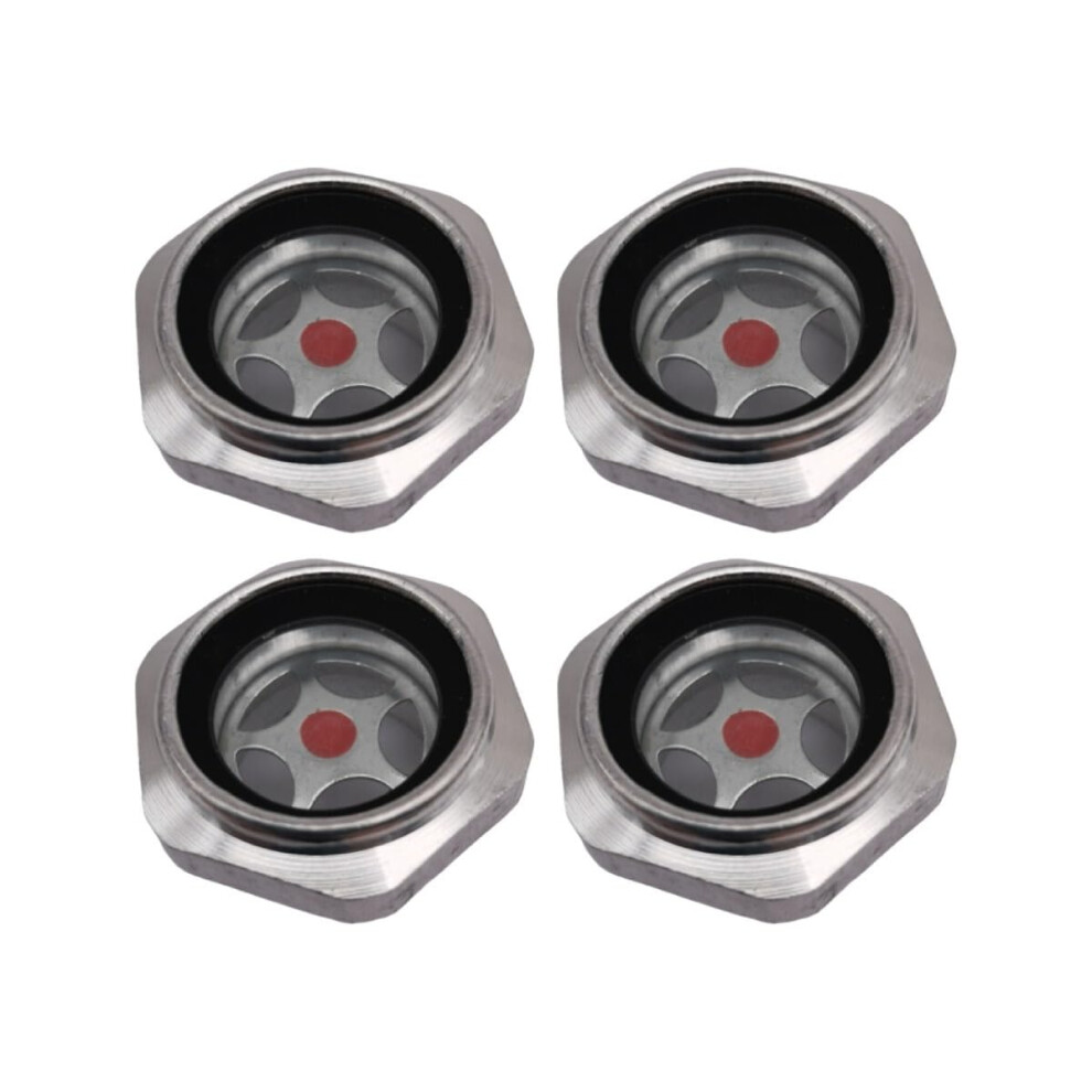4 pcs 3/4 Inch NPT Air Compressor Oil Sight Glass Aluminum Liquid Level Gauge Replacement