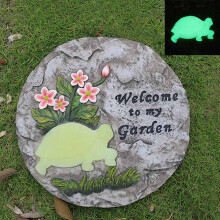 Glow in the Dark Garden Stepping Stone Turtle Design Outdoor Decorative Walkway Stone Durable