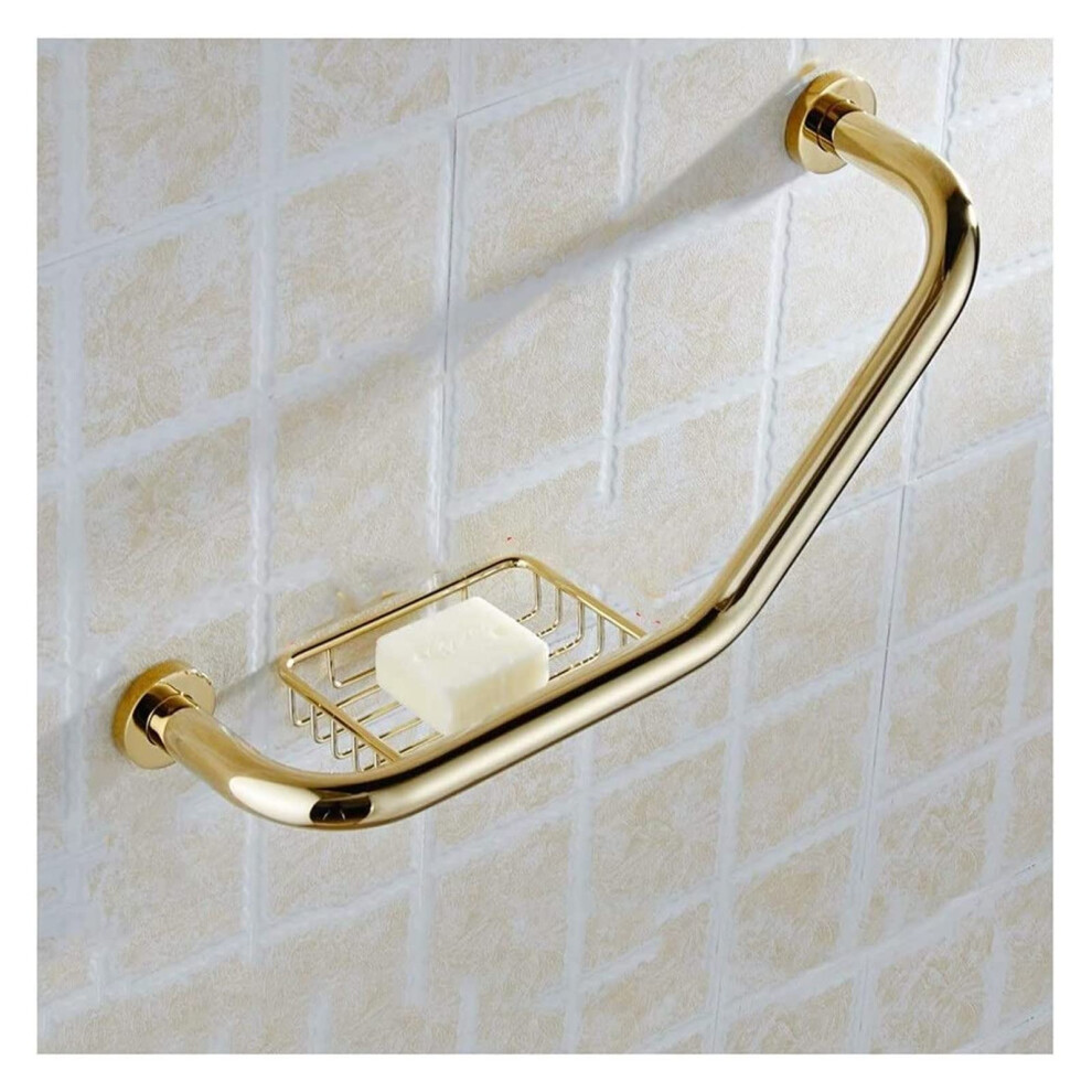 Bathroom Grab Bars 135 Angled Stainless Steel AntiSlip Shower Safety Handle with Soap Holder