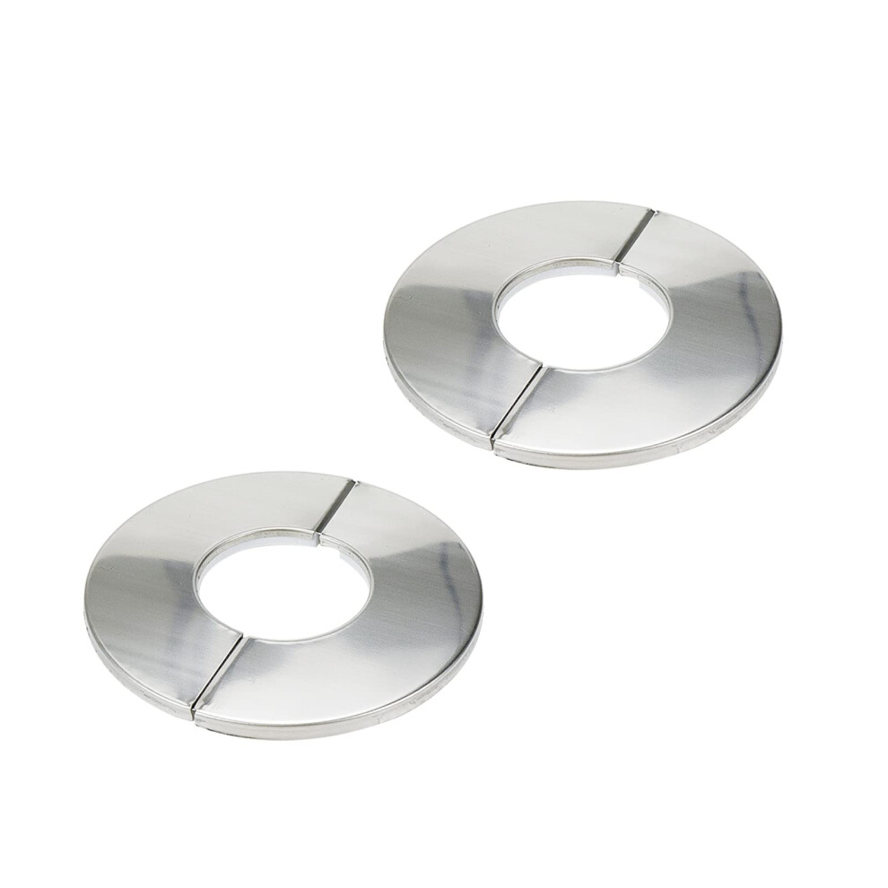 Stainless Steel Pipe Cover 42Mm Selfadhesive Round Wall Split Flange Escutcheon Plate 2 Pack 9164114207555