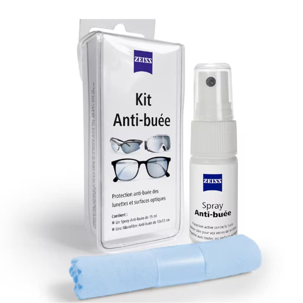AntiFog Spray Kit for Glasses, Camera Lenses, Ski Goggles and Swim Masks with Microfiber Cloth 15ml