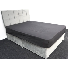 (Black, Single) Plain Dye Poly Cotton Fitted Bed Sheet Super Soft Luxury & Comfy Easy Care Bed Sheet Available in 17 different Colours