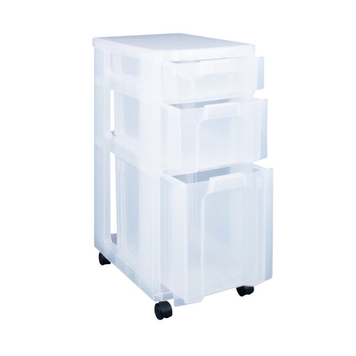 Really Useful Really Useful Storage Tower 3 Drawers Clear 1