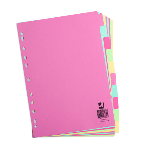 10-Part Subject Divider Multi-Punched A4 - KF26082 1