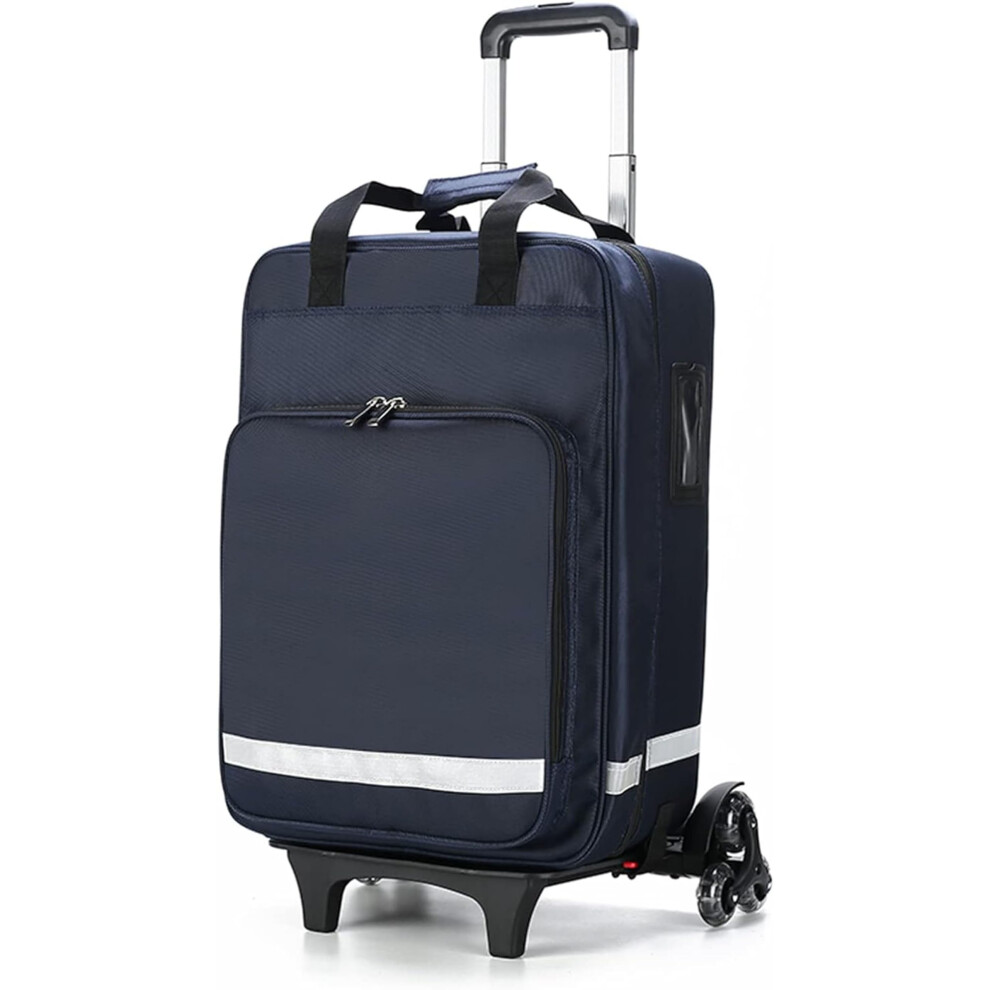 First Aid Kit with Detachable Trolley, Waterproof Medical Bag with Dividers for Home and Outdoor Use