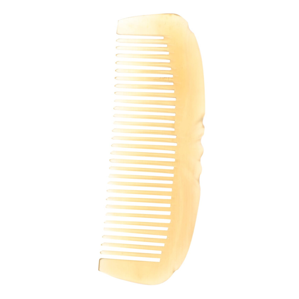 Unisex Handmade Sheep Horn Comb Natural Polished Finish For Smooth Detangling And Gentle Scalp Massage