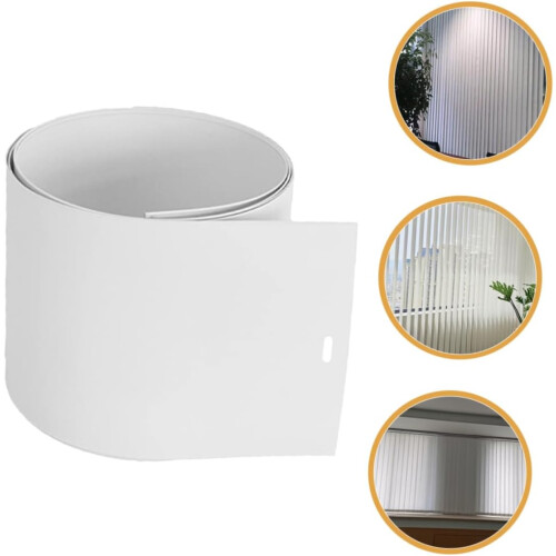 2 Pcs White PVC Vertical Blind Replacement Slats Easy Installation for Windows and Doors  Kit 1