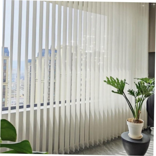 2 Pcs White PVC Vertical Blind Replacement Slats Easy Installation for Windows and Doors  Kit 2