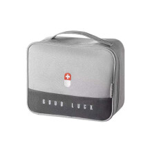 2 Pcs First Aid Kit with Clear Inner Bags, Multifunctional Medical Storage Box for Home Travel Camping Grey