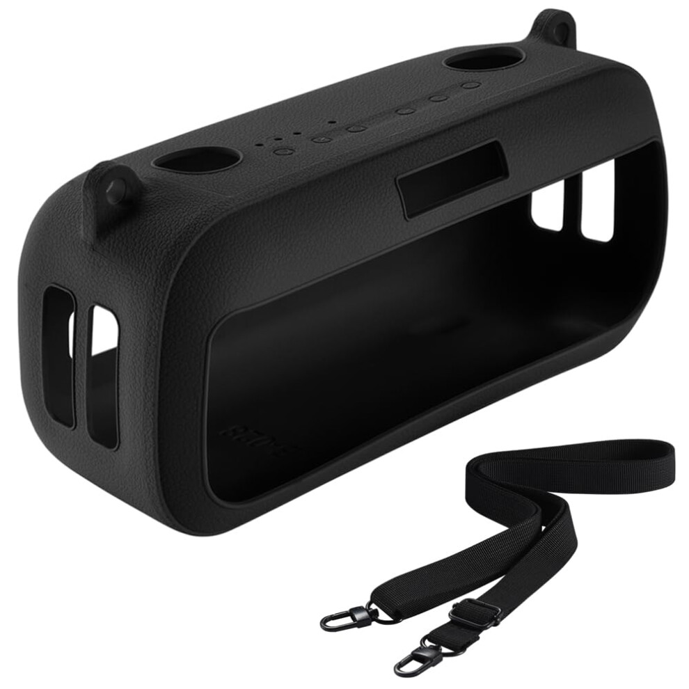 Silicone Case With Shockproof Protection And Full Port Access For Bose Soundlink Max Black 9164114209740