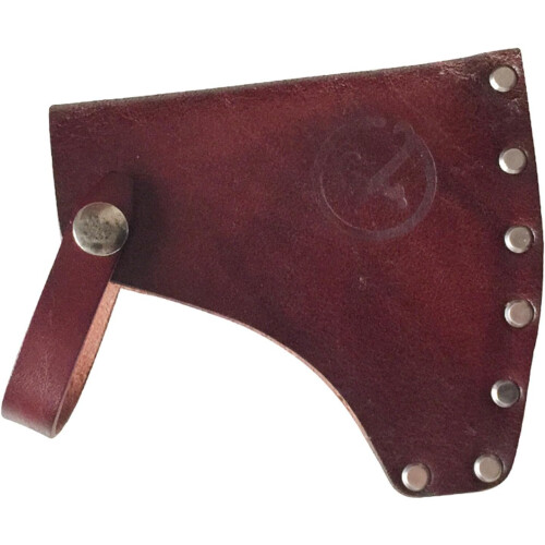 Leather Axe Sheath with Adjustable Buckle Strap for Camping Hatchet Blade Protection 2