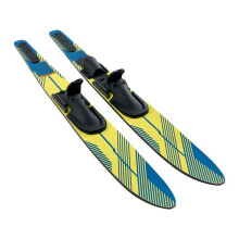 Combo Skis Nautiques 150 cm-Duoku-Matériels de Ski Nautique pour Adultes avec Fixations Réglables X-7 en Fer à Cheval
