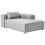 Beliani Left-Hand Chaise Longue BRANDE Grey 4