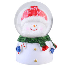 Christmas Snow Globe with Light, Festive Snowman Design, 2.76 Inch Holiday Table Decoration for Kids