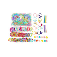 Hair Accessories for Girls 1152 Pcs Colorful Mix Styles Kids Hair Clip and Rubber Bands Set
