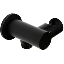 Handheld Shower Head Holder Solid Brass Wall Mount Bracket for Bathroom Black (1 Pack)