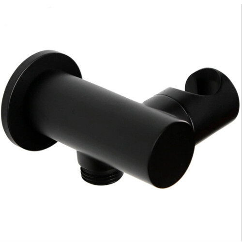 Handheld Shower Head Holder Solid Brass Wall Mount Bracket for Bathroom Black (1 Pack)