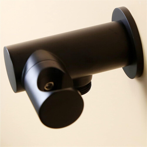 Handheld Shower Head Holder Solid Brass Wall Mount Bracket for Bathroom Black (1 Pack) 2
