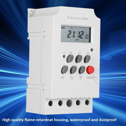 30A Heavy Duty Digital Timer Switch, 7 Day Programmable Electronic AC 220V for Energy Saving 1