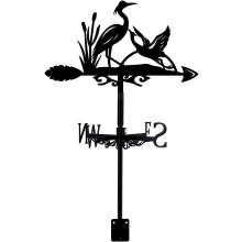 Cow Weather Vane Wrought Iron Wind Vane for Garden Stake Outdoor Farmhouse Roof Decor