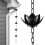 Rain Chain for Gutters 4ft Black Aluminum Lotus Cups Decorative Downspout Replacement Adjustable 1