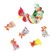 Assorted Color Crystal Cock-Designed Desktop Ornaments for Living Room 30Pcs