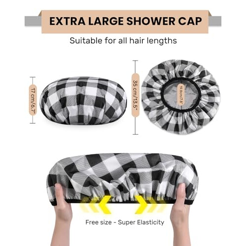2 Pack Thermal Hair Cap for Deep Conditioning, Dual Layer 2 in 1 Waterproof Adjustable Heat Cap 1