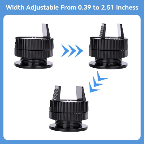 4 Pack Adjustable Bed Risers Heavy Duty 4000lbs with Secure Screw Clamp and NonSlip Base Black 1