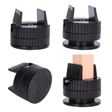4 Pack Adjustable Bed Risers Heavy Duty 4000lbs with Secure Screw Clamp and NonSlip Base Black