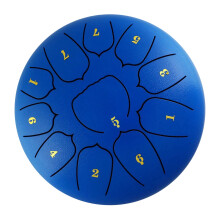 Tongue drum en acier de 15 cm, 11 notes, handpan, disponible en plusieurs couleurs, avec maillet et sac