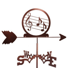Metal Weather Vane with Wind Direction Indicator Rustproof Roof Garden Ornament for Yard and Barn