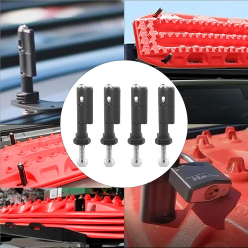 Recovery Board Mounting Pins AntiTheft Lockable Kit 4PCS Stainless Steel OffRoad Hardware 2