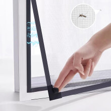 Magnetic Window Screen 24x32 Grey Mesh DIY Adjustable Fit Mosquito Insect Protection Removable Washable