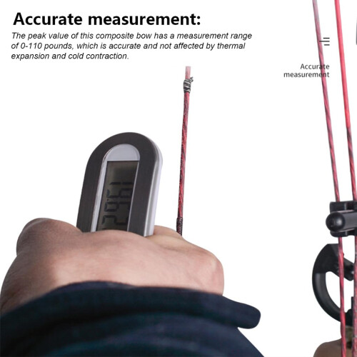110lb Archery Digital Bow Scale with LCD Display for Peak Weight Measurement Compound and Reverse Bows 2