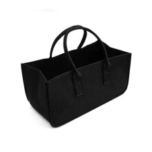 Felt Firewood Log Tote Storage Bag with Handles for Fireplace, Shopping, Car Travel (Color 01)