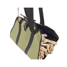Firewood Carrier Canvas Tote Bag Large Capacity Foldable Design for Fireplace and Camping