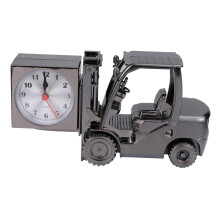 Retro Forklift Desk Clock Vintage Plastic Home Office Decor Unique Industrial Style Mantel Clock