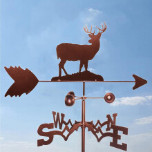 Outdoor Metal Weather Vane with Animal Design for Garden or Roof, AllWeather Wind Direction Indicator
