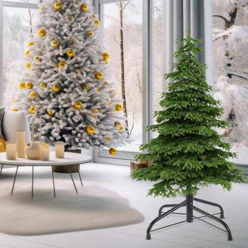 Adjustable Metal Christmas Tree Stand Foldable Iron Base for 4.9ft Trees Holiday Decorations 1