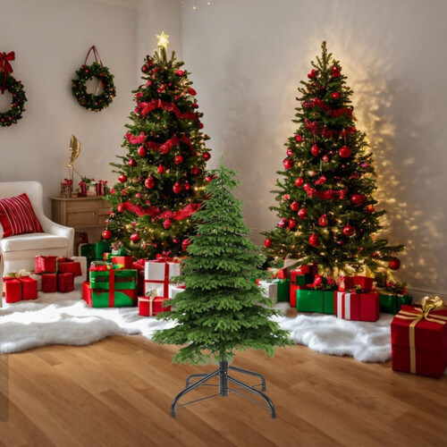 Adjustable Metal Christmas Tree Stand Foldable Iron Base for 4.9ft Trees Holiday Decorations 2