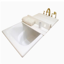 Foldable Waterproof Bathtub Cover with PVC Bath Tray for Storage, Insulated Lid 41in