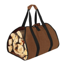Firewood Tote Carrier Canvas Log Bag for Fireplace, Camping & Outdoor Wood Storage (Color 01)