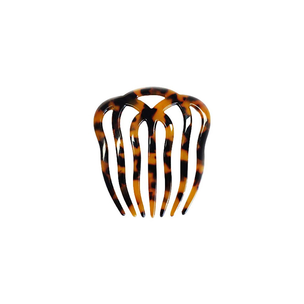 Unisex Vintage Tortoiseshell Hair Comb With 7 Teeth For Gentle Styling And Secure Hold