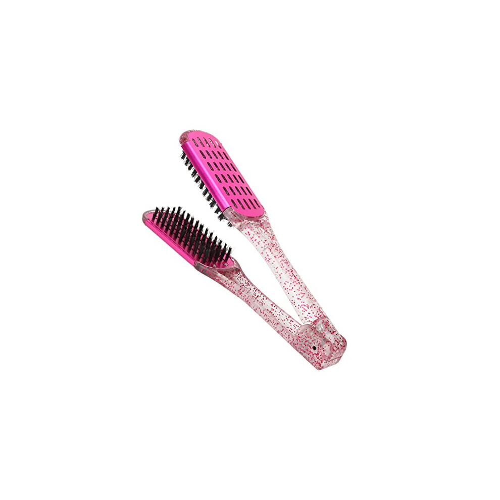 Unisex Hair Straightening Comb With Dualsided Smoothing And Ergonomic Spring Grip For Quick Styling
