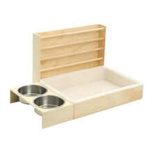 Rabbit Hay Feeder 3 in 1 Bunny Hay Holder with Bowls and Litter Box Large Capacity for Chinchillas