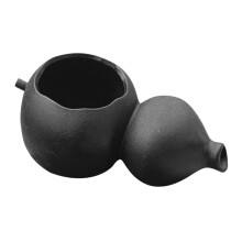 Ceramic Water Fountain Indoor Waterfall Vase with Relaxing Sound Fish Tank Compatible No Pump
