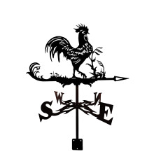 Metal Rooster Weather Vane Stainless Steel Wind Direction Indicator for Garden Yard Decor